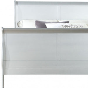 Homeroots 80" X 90" X 47" Platinum Wood Eastern King Bed  Wood 347101