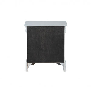 Homeroots 24" Platinum Two Drawers Nightstand Platinum  347111