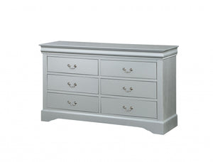 Homeroots 15" White Solid Wood Double Dresser  Solid Wood 347113
