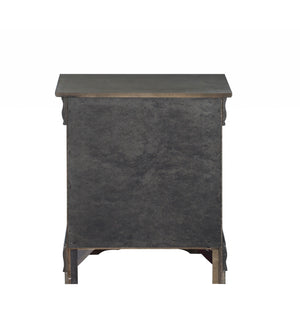 Homeroots 24" Gray Two Drawers Nightstand Dark Gray  347119