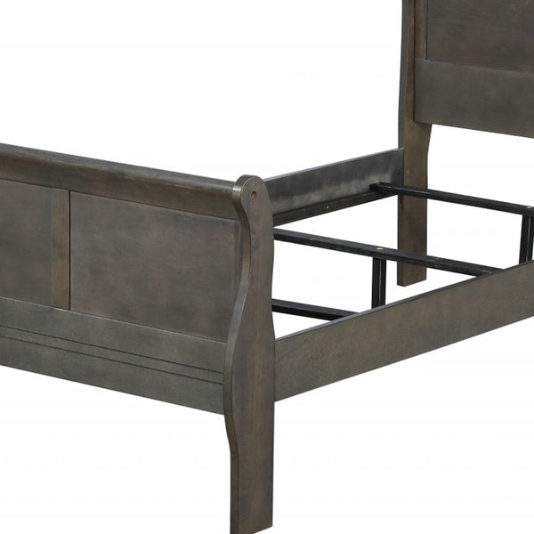 Homeroots Solid Wood Black Bed  Wood 347124