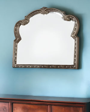 Homeroots 41" Champagne Irregular Framed Accent Mirror  Wood 347127