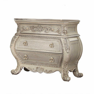 HomeRoots 24" Elegant Two-Drawer Nightstand - Sleek Storage Solution for Bedroom or Living Space Décor Antique White 347133