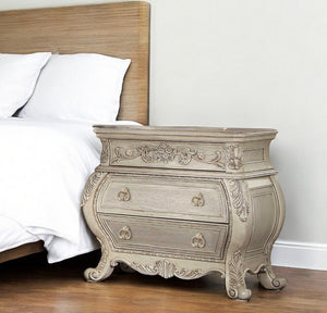 HomeRoots 24" Elegant Two-Drawer Nightstand - Sleek Storage Solution for Bedroom or Living Space Décor Antique White 347133