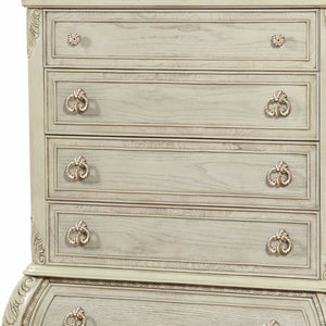 Homeroots 21" X 42" X 57" Antique White Wood Chest Antique White Solid Wood 347136