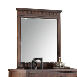 Homeroots 42" Cherry Oak Wood Mirror  Wood 347156