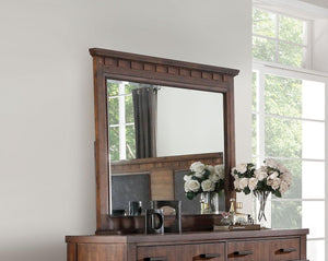 Homeroots 42" Cherry Oak Wood Mirror  Wood 347156