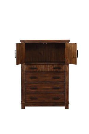 Homeroots 18" X 38" X 54" Cherry Oak Wood Chest  Solid Wood 347158