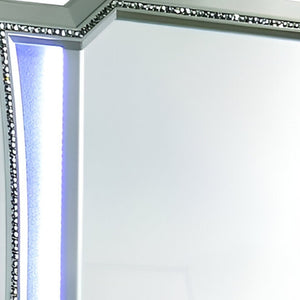 HomeRoots 38" Champagne Abstract Dresser Mirror - Modern Wall Art with Beveled Glass & Easy Mounting Solutions 347170