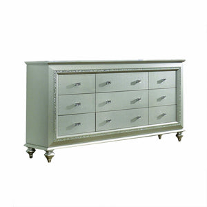 Homeroots 18" Champagne Solid Wood Double Dresser  Solid Wood 347171