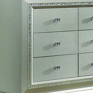 HomeRoots 18" Elegant Champagne Solid Wood Double Dresser - Stylish Storage Solution for Modern Bedrooms 9 347171