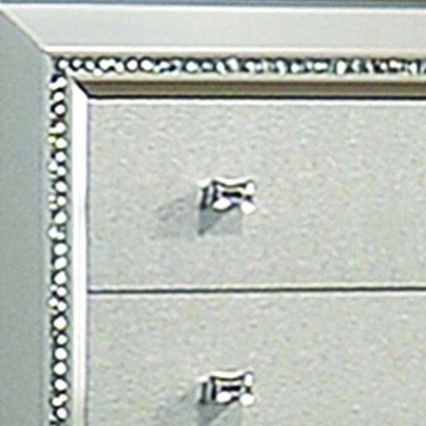 Homeroots 18" Champagne Five Drawer Standard Chest  Manufactured Wood 347172