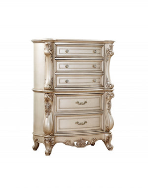 HomeRoots 21" Beige Solid Wood Double Dresser - Timeless Design with Ample Storage for Organized Bedrooms 5 347177