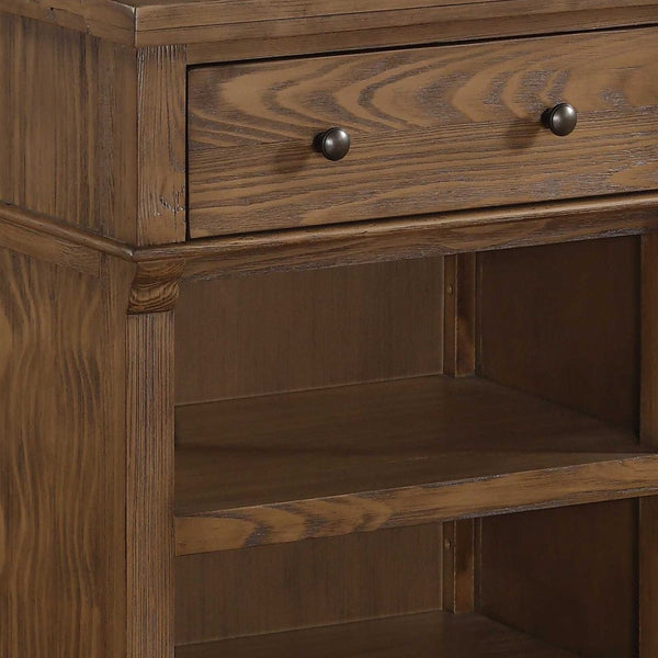 Homeroots 17" X 24" X 30" Reclaimed Oak Wood Nightstand   347184