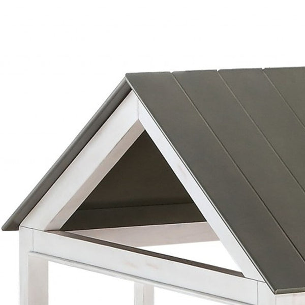 Homeroots Twin White Two Drawers Bed  Manufactured Wood 347190