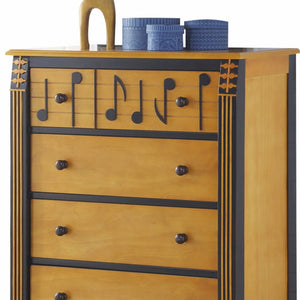 Homeroots 18" X 33" X 48" Honey Oak Espresso Wood Chest  Solid Wood 347199