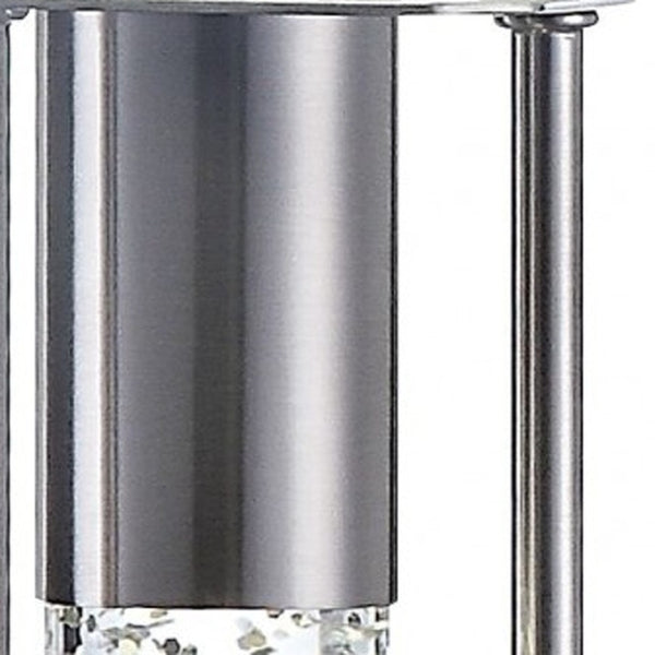 HomeRoots 32" Silver Table Lamp - Stylish Gray Shade for Elegant Ambiance in Modern Living Spaces, Durable Design 347215