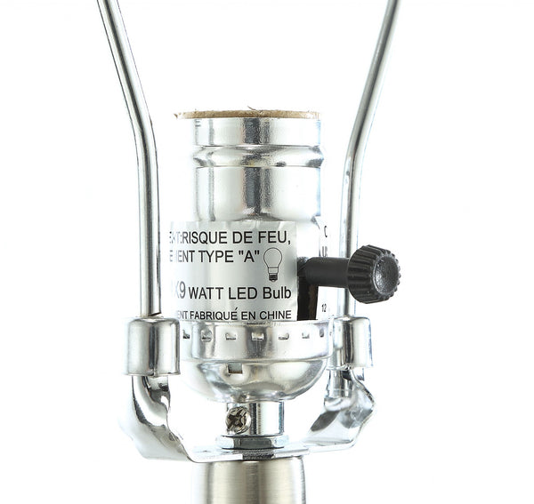 Homeroots 15" X 15" X 58" Brushed Nickel Metal Glass Led Shade Floor Lamp  Metal 347216