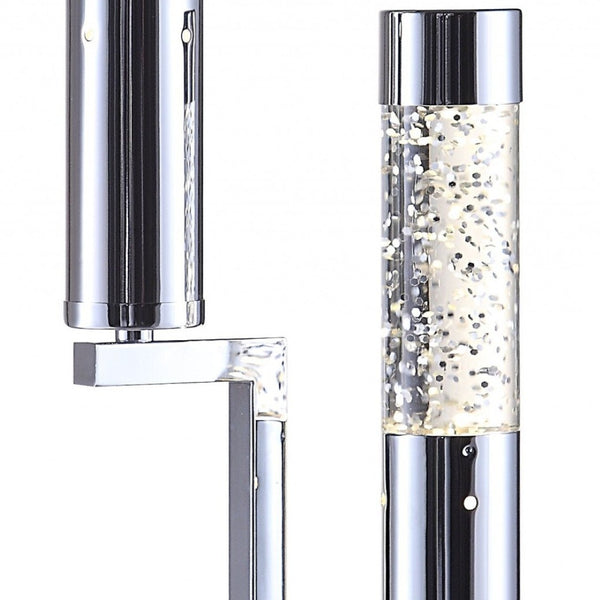 HomeRoots 28" Silver Two-Light Table Lamp – Modern Design with Adjustable Brightness for Elegant Home Décor 347222