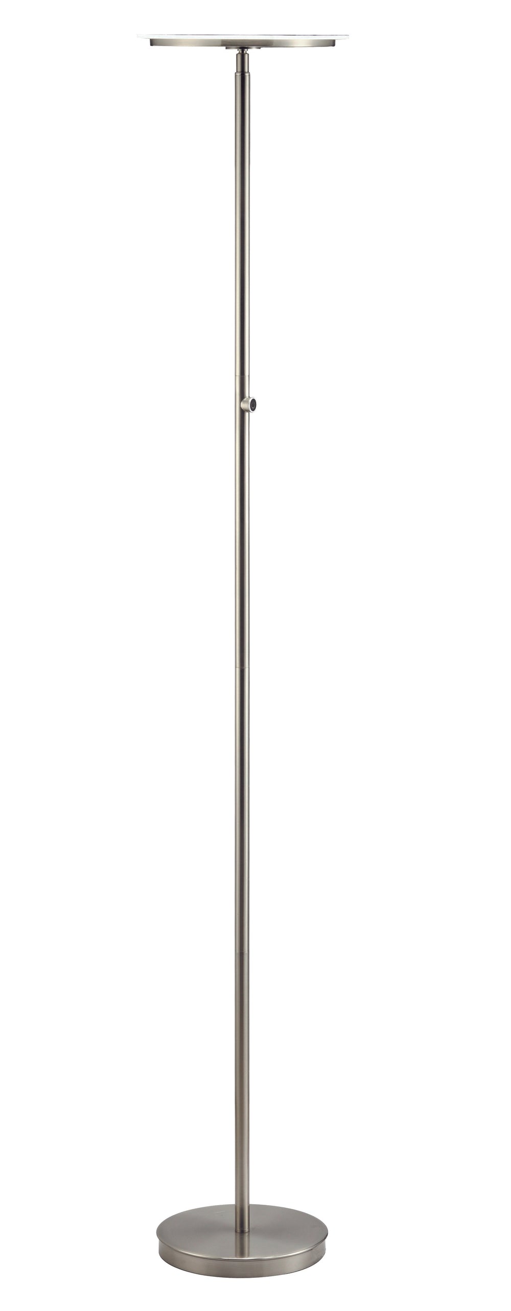 Homeroots Brushed Nickel Adjustable Touch Led Floor Lamp  Metal 347223