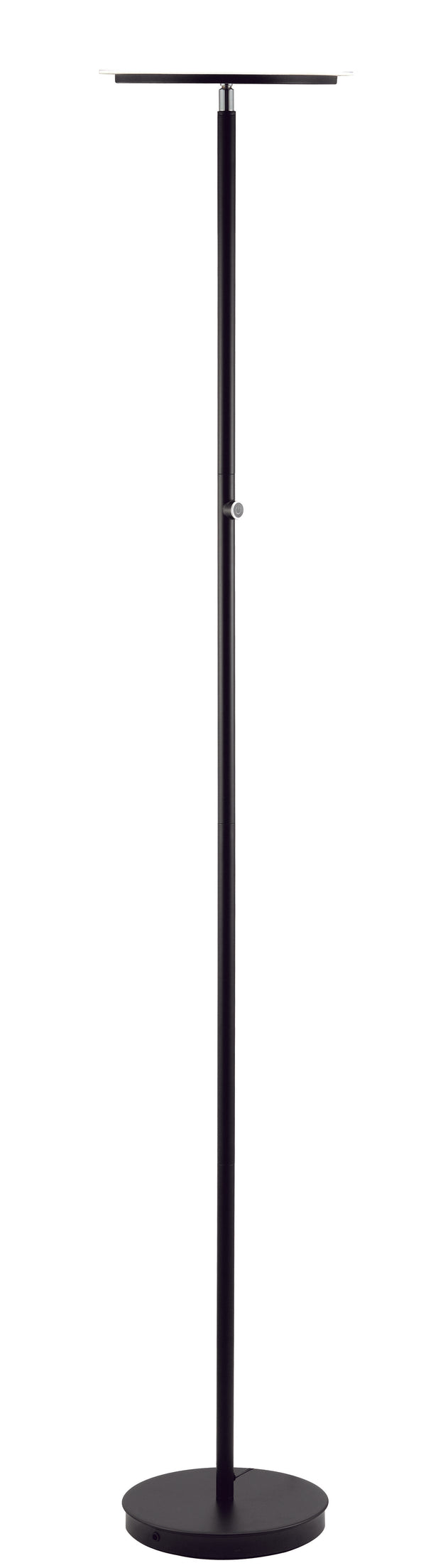 Homeroots Black Metal Led Touch Floor Lamp  Metal 347224