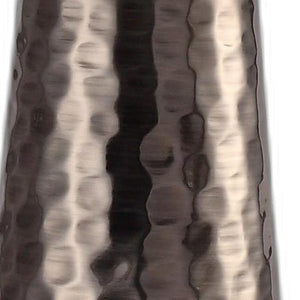 HomeRoots 35" Distressed Brown Metal Table Lamp with Classic White Shade for Versatile Home Décor Illumination 347225