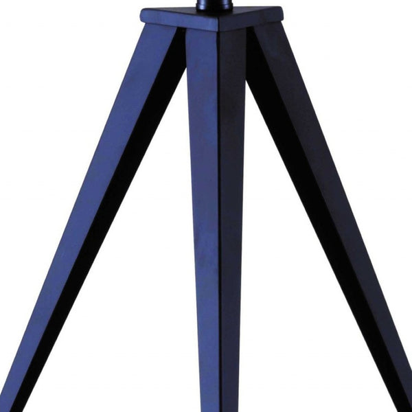 HomeRoots 26" Black Tripod Lamp - Modern Design with Adjustable Brightness & Elegant White Shade for Any Room 347228