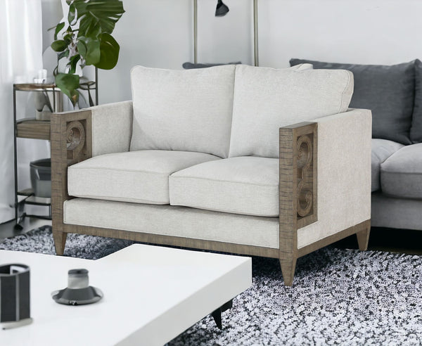 Homeroots 55" Brown Loveseat   347292