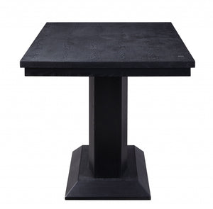 Homeroots 36" X 60" X 36" Black Wood Led Counter Height Table   347336