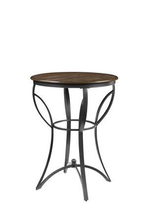 Homeroots 31" X 31" X 41" Walnut Sandy Black Metal Wood 3pc Pk Bar Set  Metal 347350