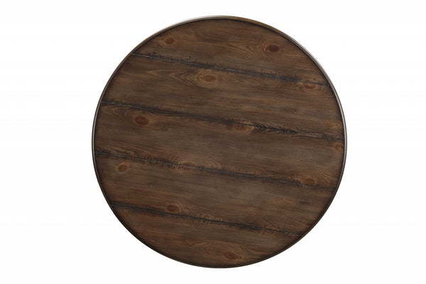 Homeroots 31" X 31" X 41" Walnut Sandy Black Metal Wood 3pc Pk Bar Set  Metal 347350