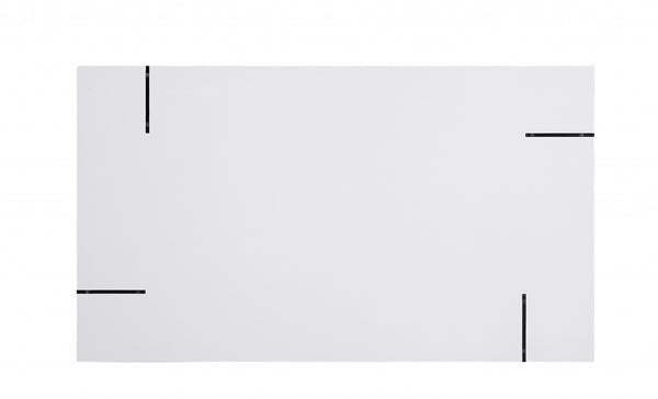 Homeroots 66" X 38" X 30" White High Gloss  Clear Glass Dining Table   347353