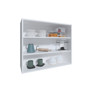 English Elm Wally 36" Wide 3-Tier Open Wall Cabinet with Spacious Shelves for Kitchen, Living, Office Storage and Decor White 26.6 L x 78 W x 9 H B070P254762