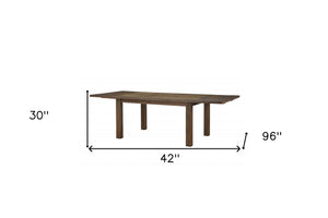 Homeroots 42" Brown Solid Wood Dining Table  Wood 347359