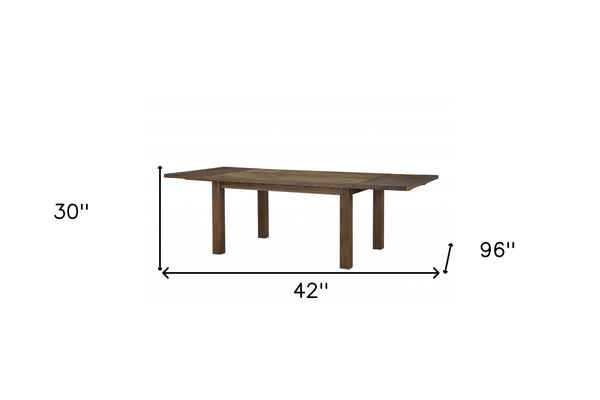 Homeroots 42" Brown Solid Wood Dining Table  Wood 347359