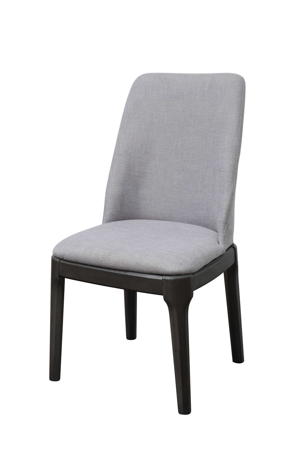 Homeroots Set Of Two Light Gray And Gray Upholstered Linen Dining Side Chairs  Wood 347364