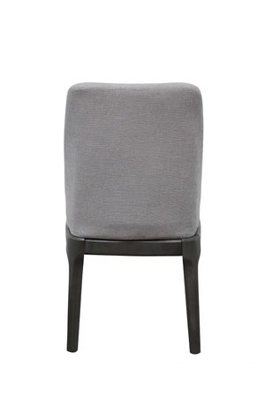 Homeroots Set Of Two Light Gray And Gray Upholstered Linen Dining Side Chairs  Wood 347364