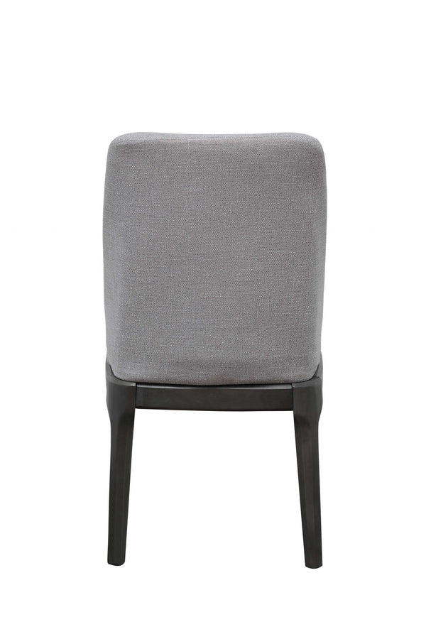 Homeroots Set Of Two Light Gray And Gray Upholstered Linen Dining Side Chairs  Wood 347364