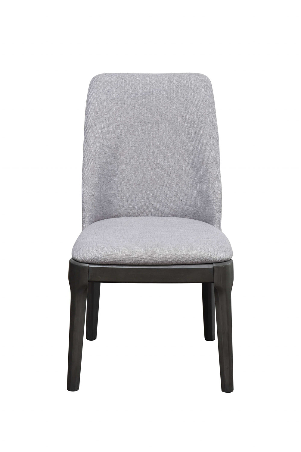 Homeroots Set Of Two Light Gray And Gray Upholstered Linen Dining Side Chairs  Wood 347364
