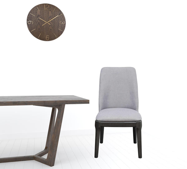 Homeroots Set Of Two Light Gray And Gray Upholstered Linen Dining Side Chairs  Wood 347364