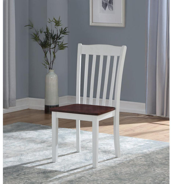 Homeroots 36" X 48" X 30" White Walnut Wood 5pc Pk Dining Set  Wood 347368