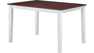 Homeroots 36" X 48" X 30" White Walnut Wood 5pc Pk Dining Set  Wood 347368