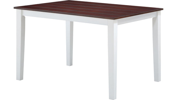 Homeroots 36" X 48" X 30" White Walnut Wood 5pc Pk Dining Set  Wood 347368