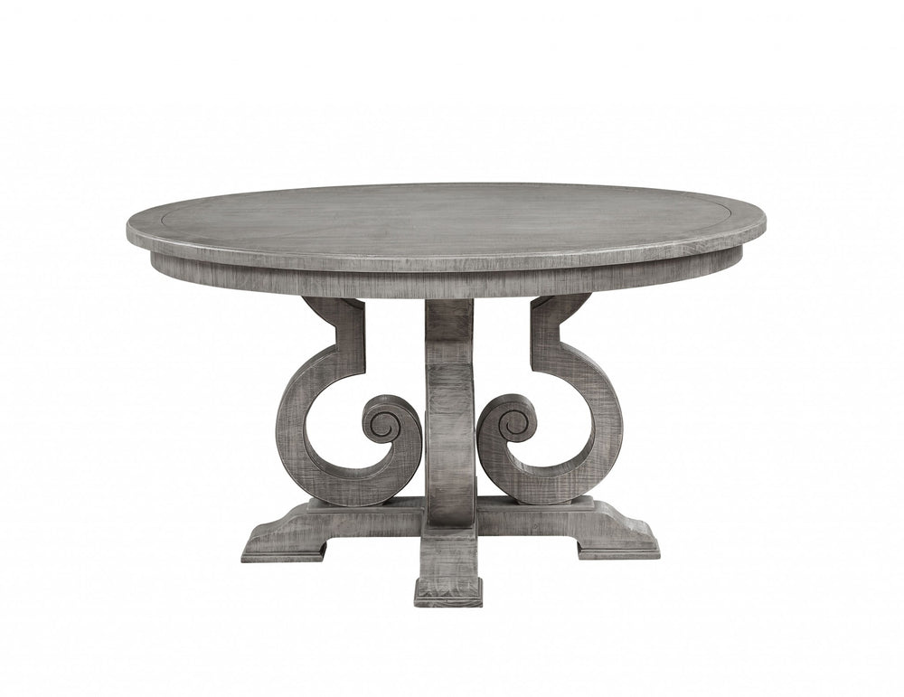 Homeroots 54" X 54" X 30" Salvaged Natural Wood Polyresin Dining Table  Wood 347369