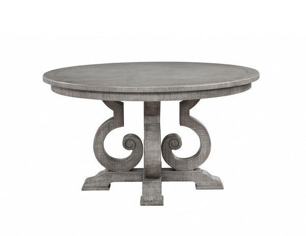 Homeroots 54" X 54" X 30" Salvaged Natural Wood Polyresin Dining Table  Wood 347369