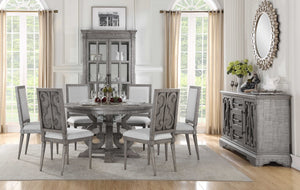 Homeroots 54" X 54" X 30" Salvaged Natural Wood Polyresin Dining Table  Wood 347369