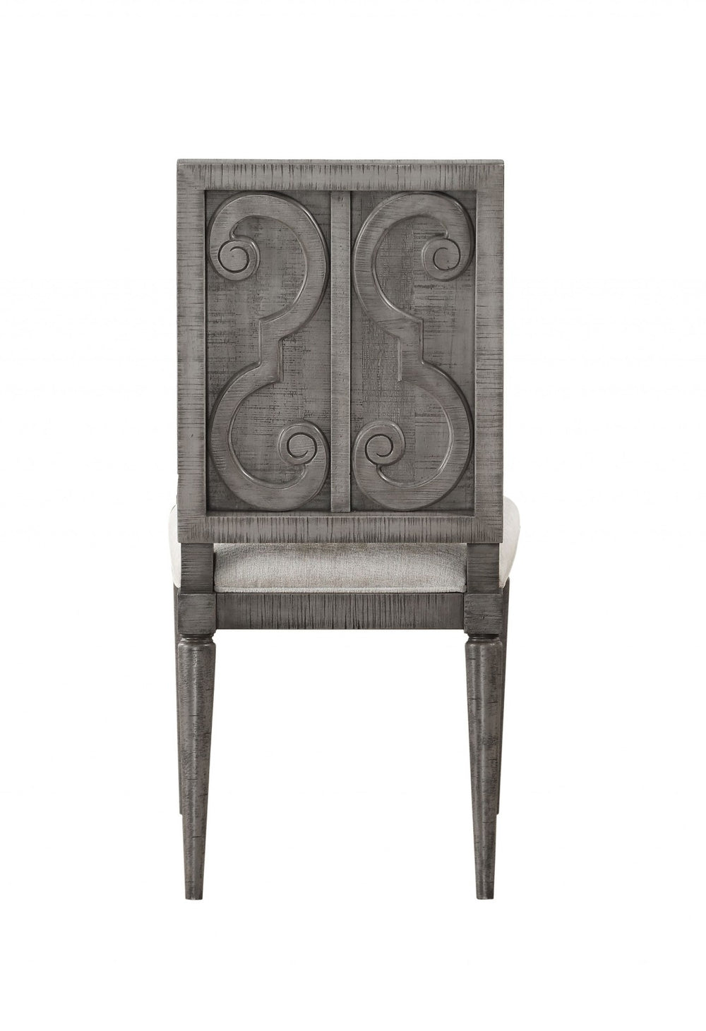 HomeRoots Set of Two Elegant Light Gray Upholstered Dining Chairs – Comfortable, Versatile, and Stylish Design 347371