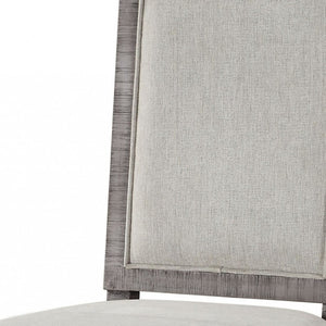 HomeRoots Set of Two Elegant Light Gray Upholstered Dining Chairs – Comfortable, Versatile, and Stylish Design 347371