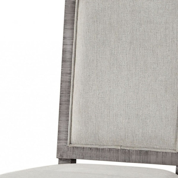 HomeRoots Set of Two Elegant Light Gray Upholstered Dining Chairs – Comfortable, Versatile, and Stylish Design 347371