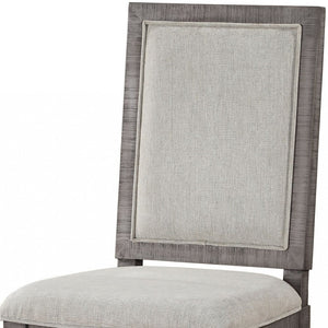 HomeRoots Set of Two Elegant Light Gray Upholstered Dining Chairs – Comfortable, Versatile, and Stylish Design 347371